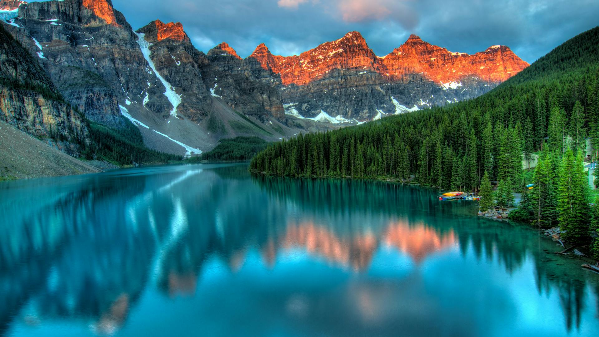 Stunning mountain landscape at dusk